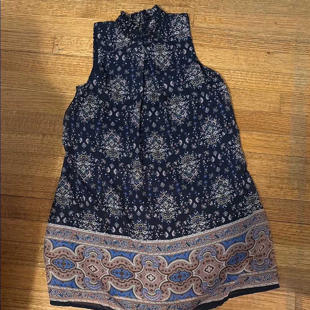 Speechless Blue Pleated Sleeveless dress size xs